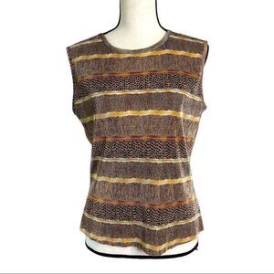 Tess Sleeveless Fall Colors‎ Shell  -  Large